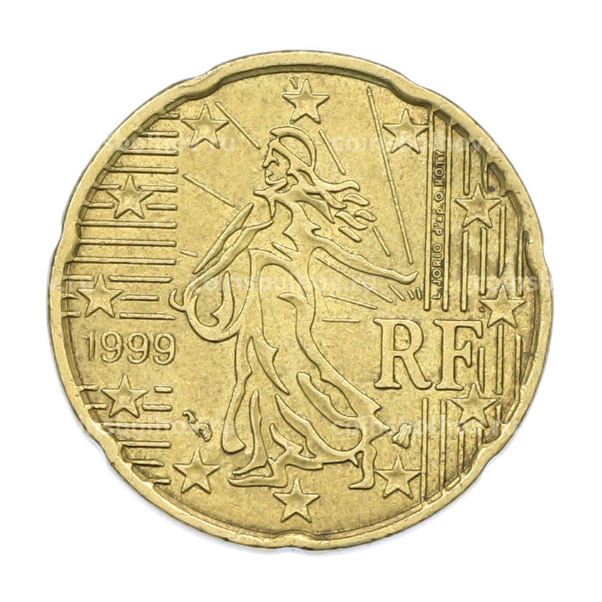 Монета 20 евроцентов 1999 года Франция