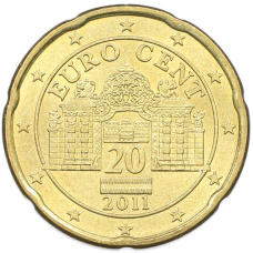 Монета 20 евроцентов 2011 года Австрия (аверс)