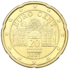 Монета 20 евроцентов 2007 года Австрия (аверс)