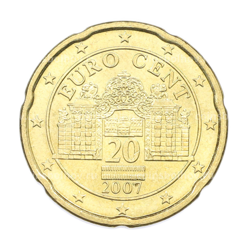 Монета 20 евроцентов 2007 года Австрия