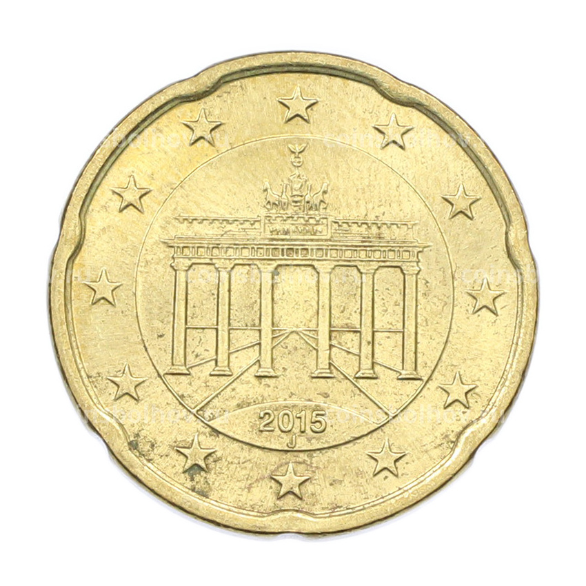 Монета 20 евроцентов 2015 года J Германия