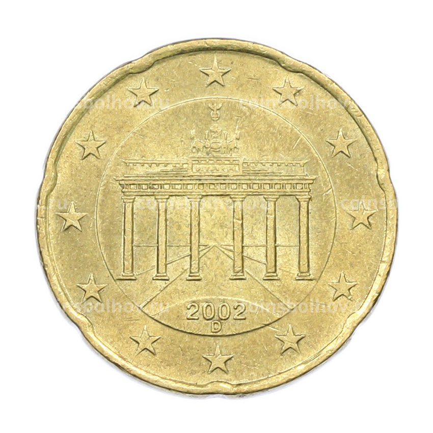 Монета 20 евроцентов 2002 года D Германия