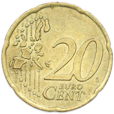 Монета 20 евроцентов 2002 года D Германия (реверс)