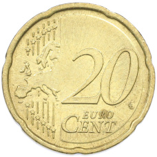 Монета 20 евроцентов 2010 года F Германия (реверс)
