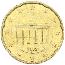 Монета 20 евроцентов 2003 года F Германия (аверс)