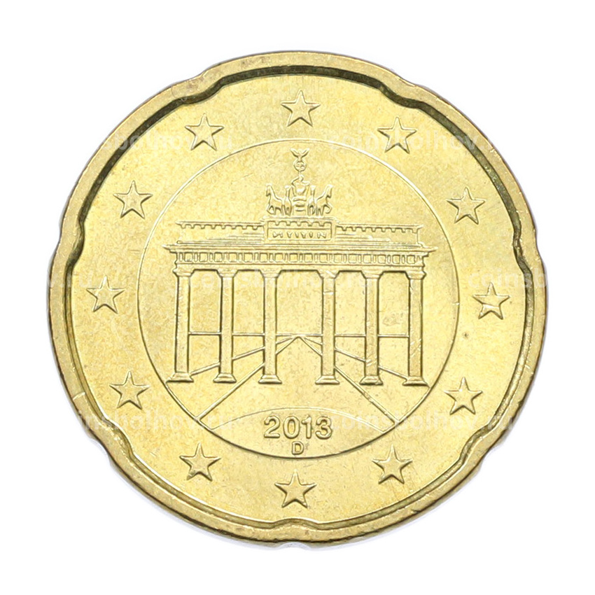 Монета 20 евроцентов 2013 года D Германия