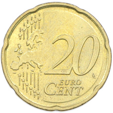 Монета 20 евроцентов 2013 года D Германия (реверс)