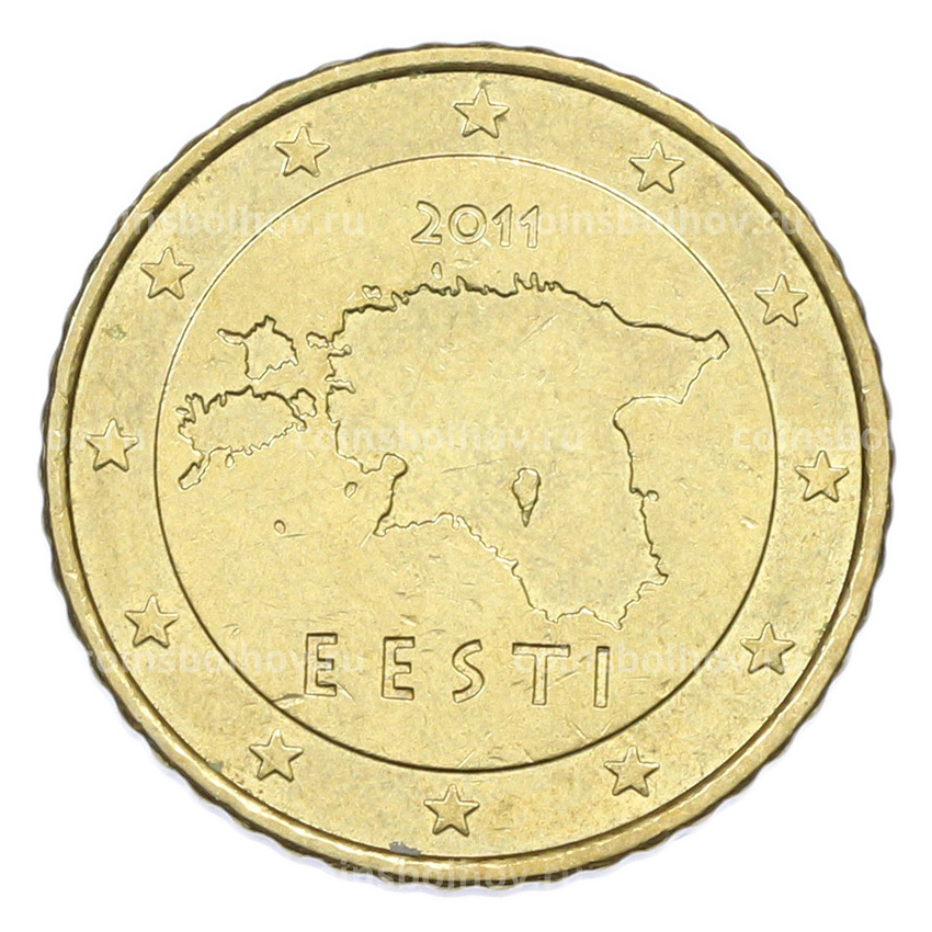 Монета 50 евроцентов 2011 года Эстония