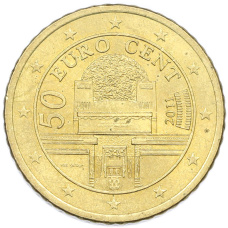 Монета 50 евроцентов 2011 года Австрия (аверс)