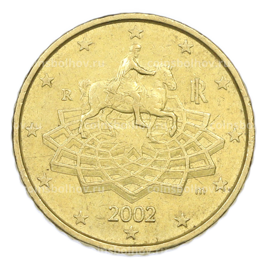 Монета 50 евроцентов 2002 года Италия