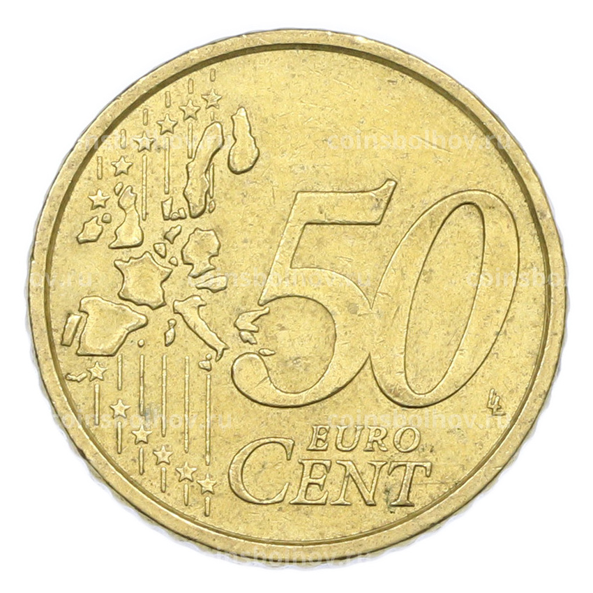 Монета 50 евроцентов 2002 года Италия (вид 2)