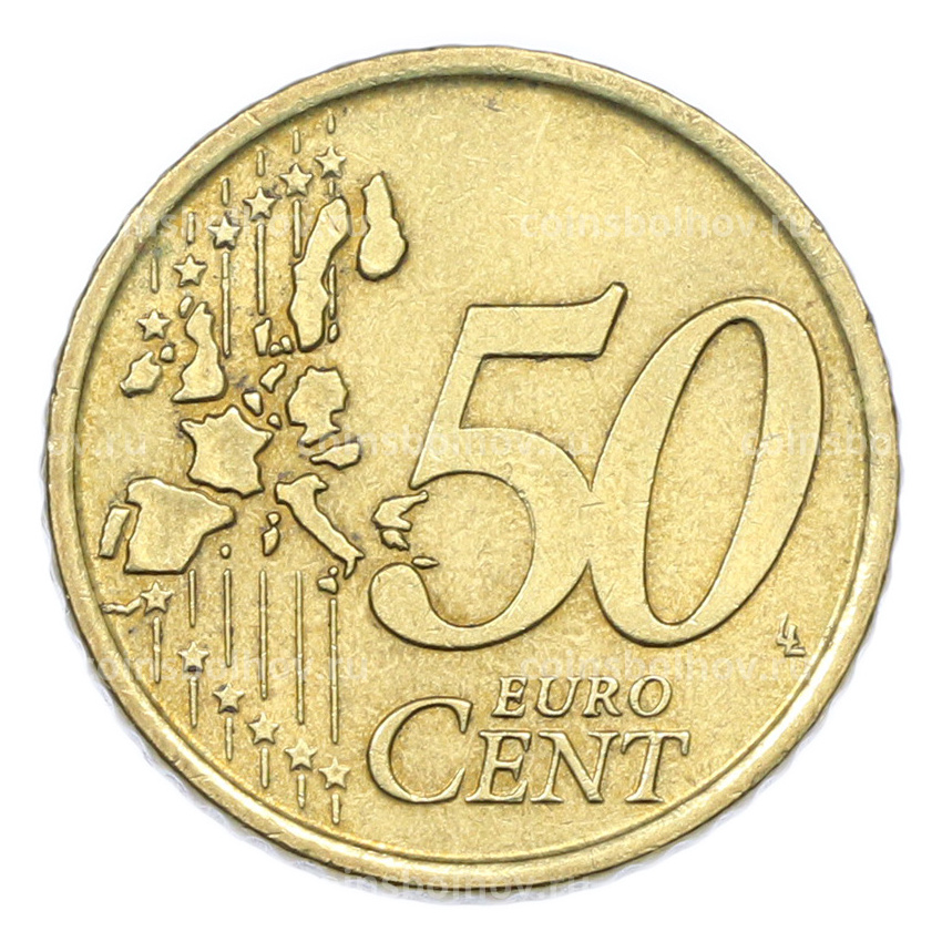 Монета 50 евроцентов 2002 года Италия (вид 2)