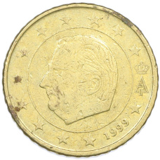 Монета 50 евроцентов 1999 года Бельгия (аверс)