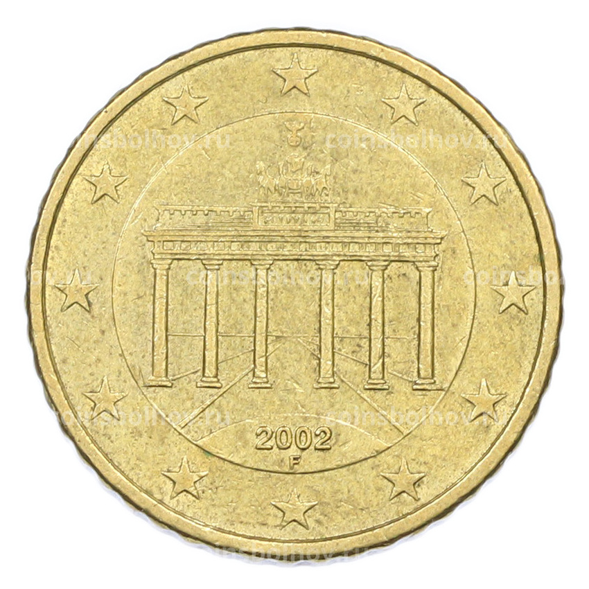Монета 50 евроцентов 2002 года F Германия