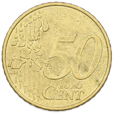 Монета 50 евроцентов 2002 года F Германия (реверс)