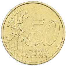 Монета 50 евроцентов 2002 года F Германия (реверс)