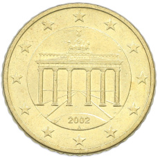 Монета 50 евроцентов 2002 года A Германия (аверс)