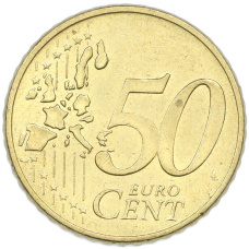 Монета 50 евроцентов 2002 года A Германия (реверс)