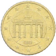 Монета 50 евроцентов 2002 года A Германия (аверс)