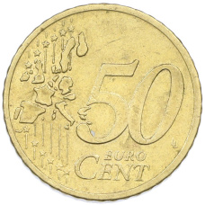 Монета 50 евроцентов 2002 года A Германия (реверс)