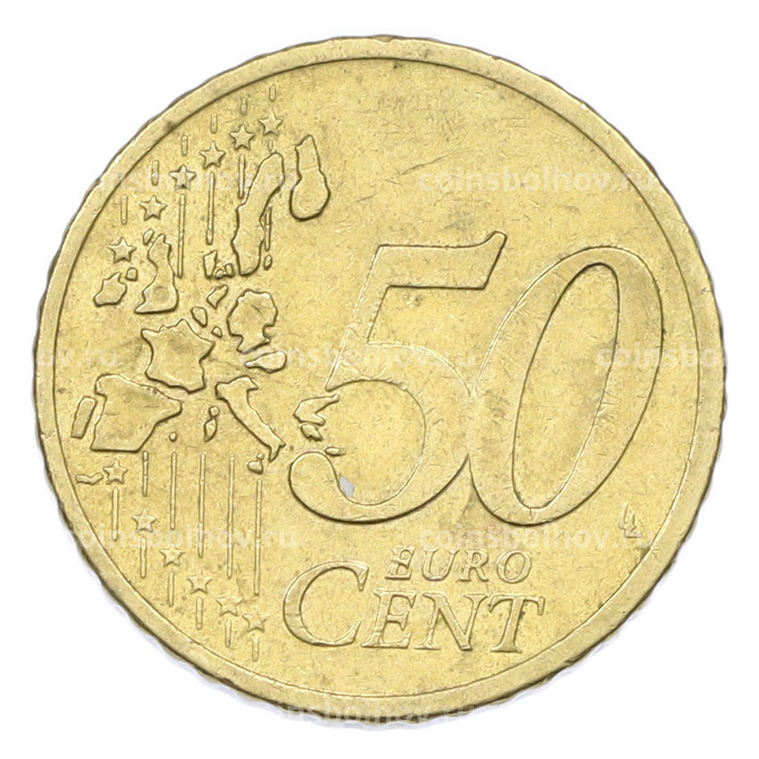 Монета 50 евроцентов 2002 года A Германия (вид 2)