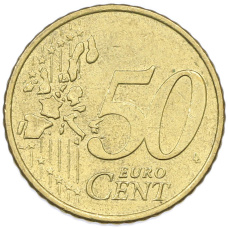 Монета 50 евроцентов 2002 года Греция (реверс)