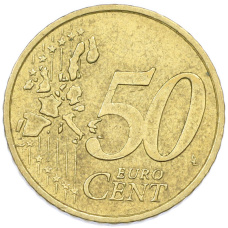 Монета 50 евроцентов 2002 года Греция (реверс)
