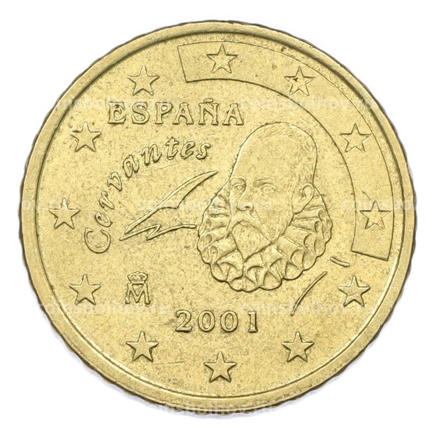 Монета 50 евроцентов 2001 года Испания