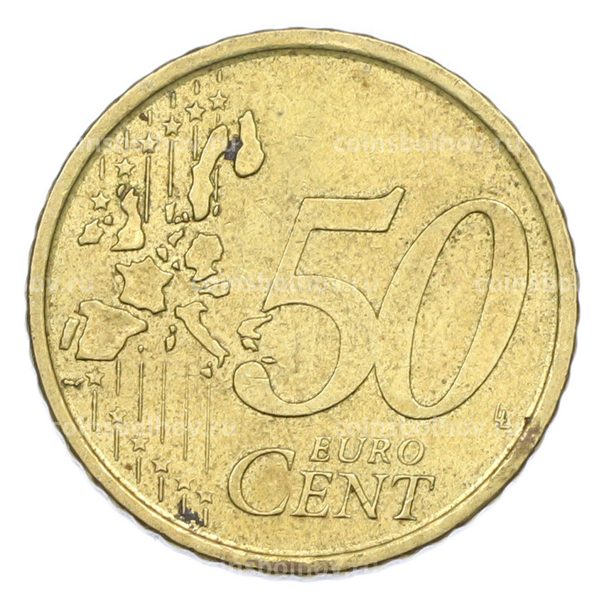Монета 50 евроцентов 2001 года Испания (вид 2)