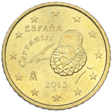 Монета 50 евроцентов 2013 года Испания (аверс)