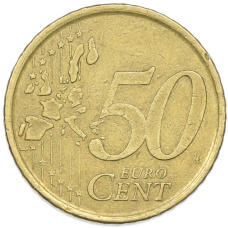Монета 50 евроцентов 1999 года Испания (реверс)