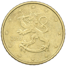 Монета 50 евроцентов 2010 года Финляндия (аверс)