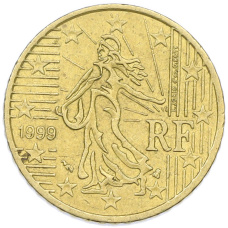 Монета 50 евроцентов 1999 года Франция (аверс)