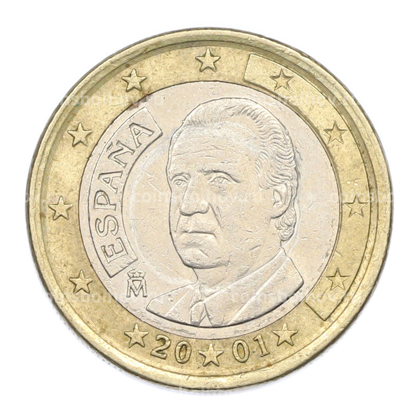 Монета 1 евро 2001 года Испания