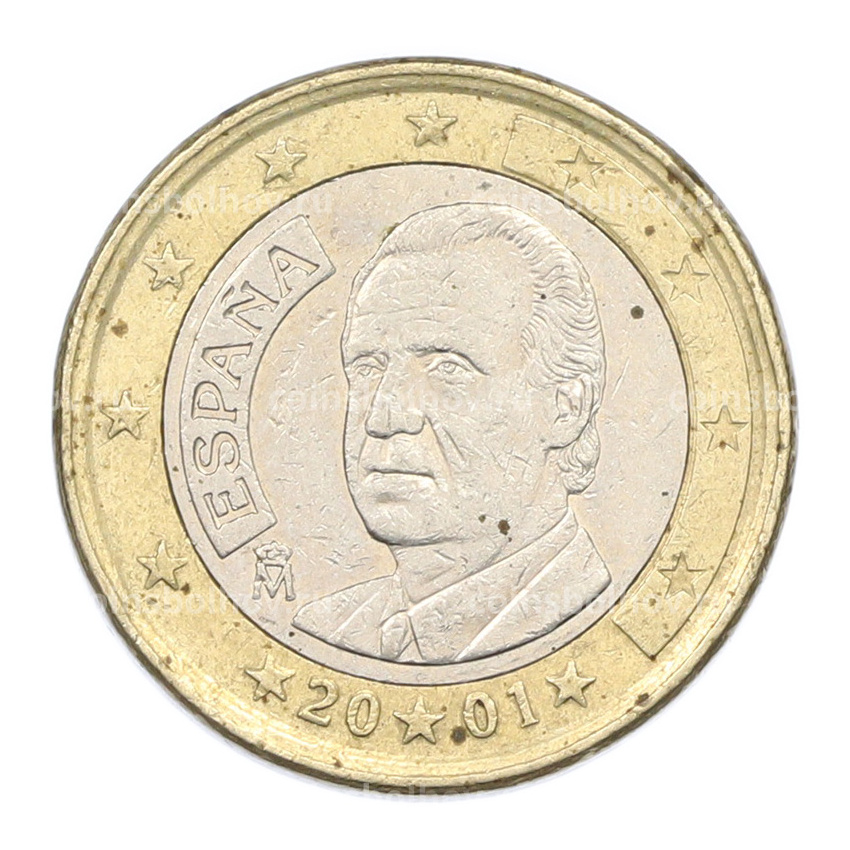Монета 1 евро 2001 года Испания