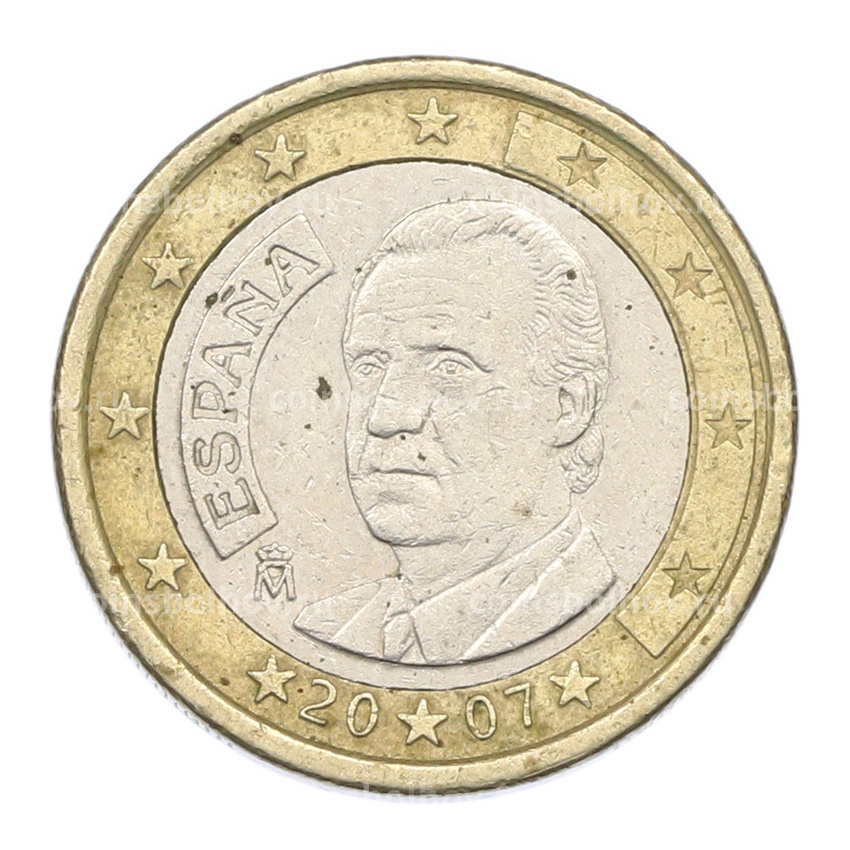 Монета 1 евро 2007 года Испания