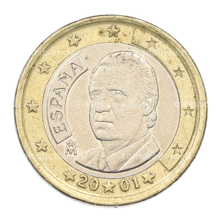 Монета 1 евро 2001 года Испания