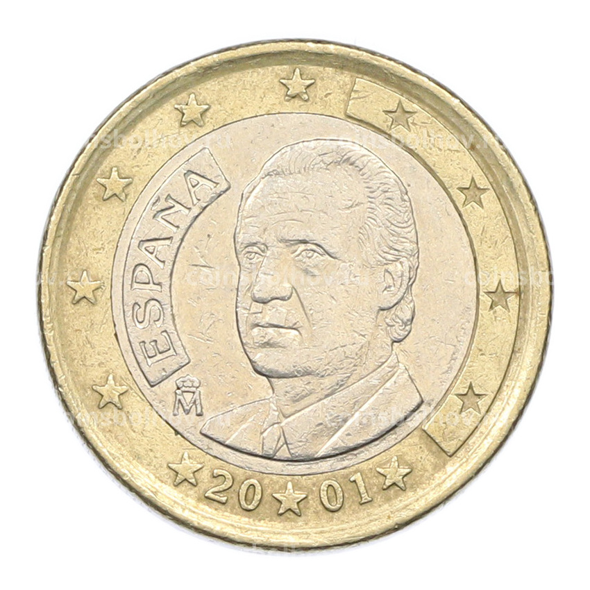 Монета 1 евро 2001 года Испания