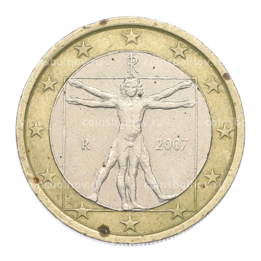Монета 1 евро 2007 года Италия