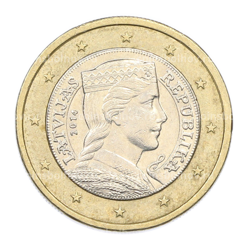 Монета 1 евро 2014 года Латвия