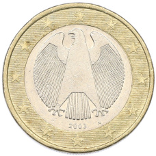 Монета 1 евро 2003 года A Германия (аверс)