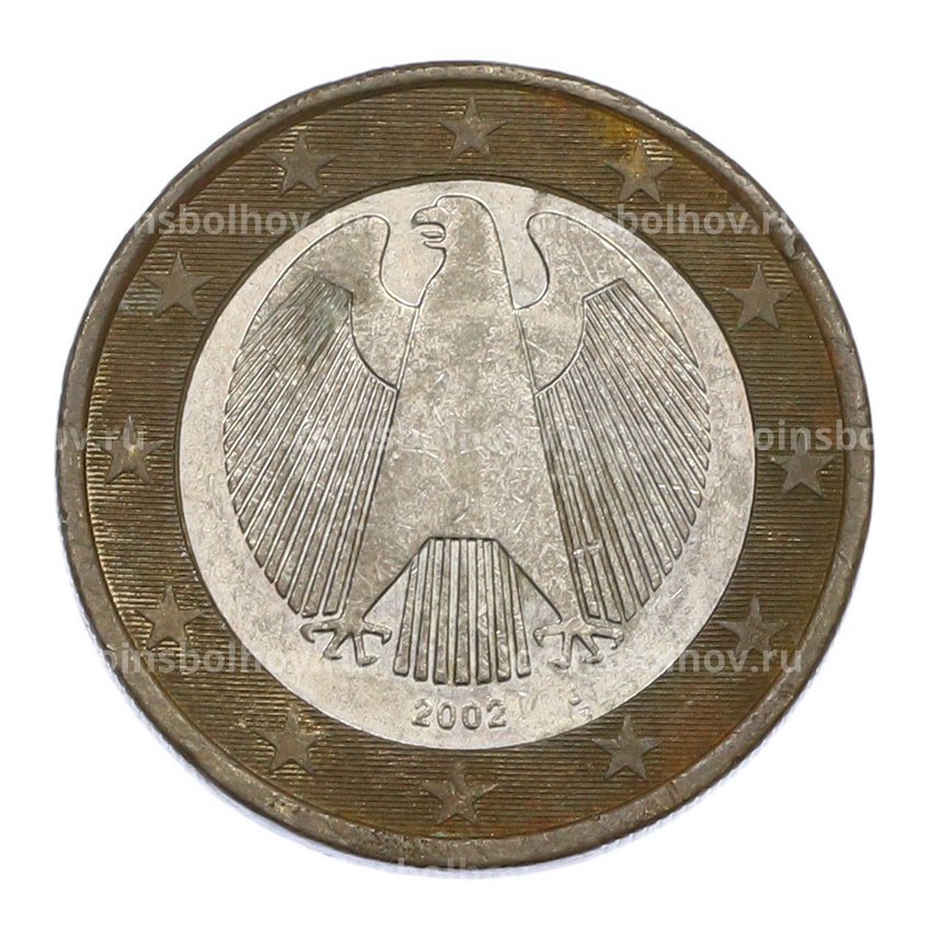 Монета 1 евро 2002 года J Германия