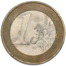 Монета 1 евро 2002 года J Германия (реверс)