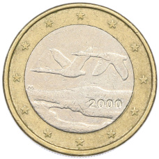 Монета 1 евро 2000 года Финляндия (аверс)