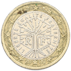 Монета 1 евро 2000 года Франция (аверс)