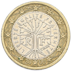 Монета 1 евро 2000 года Франция (аверс)
