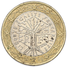 Монета 1 евро 1999 года Франция (аверс)