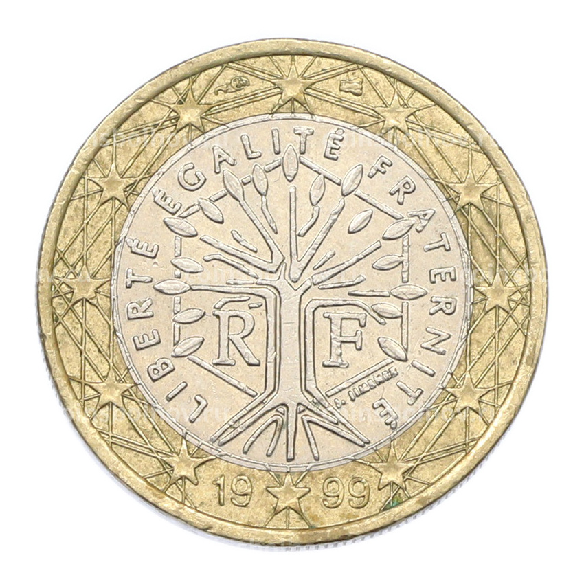 Монета 1 евро 1999 года Франция