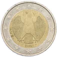 Монета 2 евро 2002 года F Германия (аверс)
