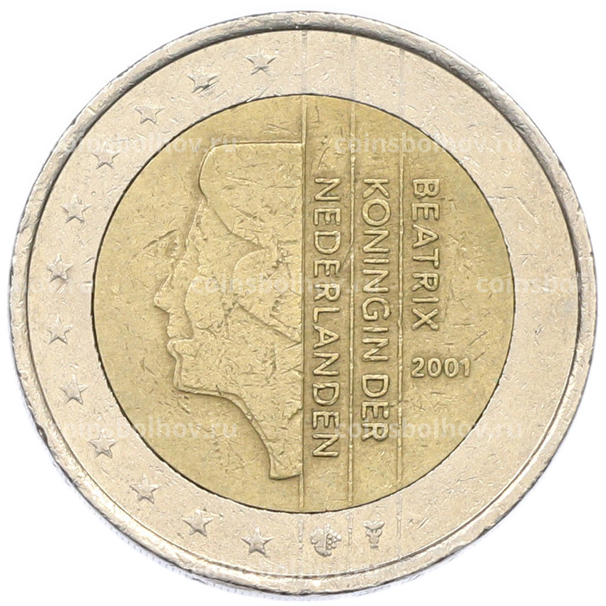 Монета 2 евро 2001 года Нидерланды